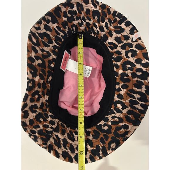 Kate Spade Bucket Hat Animal Leopard Print Black Brown Athletic Material EUC main image 5